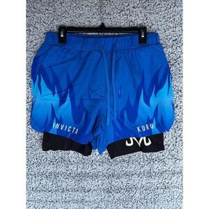 Invicta Kuru Blue Flame Athletic Shorts Size M Z1651 NWT